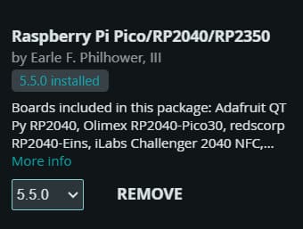 RP2040 Board Install